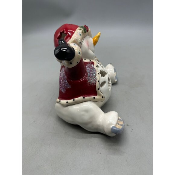 Blue Sky Christmas 2011 Ceramic Snowman Tealight Candle Holder READ - Picture 6 of 9